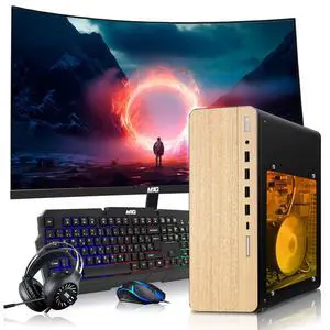 HP Full Light Gaming PC Desktop Computer AMD Ryzen 3 PRO, RX 550 Graphics, 8GB RAM, 256GB SSD, 24 Inch Curved Monitor, RGB KBM, Headphone, WiFi BT, Win 11 HP Full Light Gaming PC Desktop Computer AMD Ryzen 3 PRO, RX 550 Graphics, 8GB RAM, 256GB SSD, 24 Inch Curved Monitor, RGB KBM, Headphone, WiFi BT, Win 11