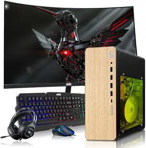 TechMagnet HP Full Light Gaming PC Desktop Computer, AMD Ryzen 3 PRO, RX 550 Graphics, 16GB RAM, 512GB SSD, 27 Inch Curved Monitor, RGB KBM, Headphone, WiFi BT, Win 11 TechMagnet HP Full Light Gaming PC Desktop Computer, AMD Ryzen 3 PRO, RX 550 Graphics, 16GB RAM, 512GB SSD, 27 Inch Curved Monitor, RGB KBM, Headphone, WiFi BT, Win 11