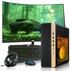 TechMagnet HP Half Light Gaming PC Desktop Computer, AMD Ryzen 3 PRO, RX 550 Graphics, 8GB RAM, 256GB SSD, 32 Inch Curved Monitor, RGB KBM, Headphone, WiFi BT, Win 11 TechMagnet HP Half Light Gaming PC Desktop Computer, AMD Ryzen 3 PRO, RX 550 Graphics, 8GB RAM, 256GB SSD, 32 Inch Curved Monitor, RGB KBM, Headphone, WiFi BT, Win 11