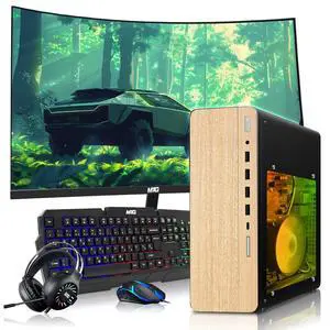 HP Full Light Gaming PC Desktop Computer AMD Ryzen 3 PRO, RX 550 Graphics, 16GB RAM, 1TB SSD, 32 Inch Curved Monitor, RGB KBM, Headphone, WiFi BT, Win 11 HP Full Light Gaming PC Desktop Computer AMD Ryzen 3 PRO, RX 550 Graphics, 16GB RAM, 1TB SSD, 32 Inch Curved Monitor, RGB KBM, Headphone, WiFi BT, Win 11