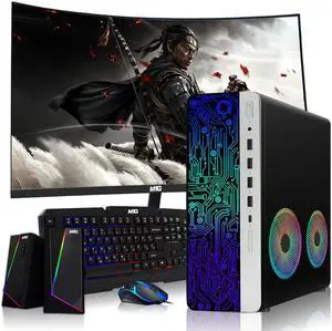 TechMagnet HP G4 Desktop Computer PC, AMD Ryzen 3 Pro, 16GB RAM, 256GB SSD, 27 Inch Curved Monitor, RGB KBM, Speaker, USB WiFi BT, Home, Office & Study, Win 11 TechMagnet HP G4 Desktop Computer PC, AMD Ryzen 3 Pro, 16GB RAM, 256GB SSD, 27 Inch Curved Monitor, RGB KBM, Speaker, USB WiFi BT, Home, Office & Study, Win 11
