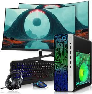 HP Gaming Computer Desktop PC, AMD Ryzen 3 Pro, 8GB RAM, 1TB SSD, GT 1030 Graphics, Dual 32 Inch Curved Monitor, RGB KBM, Headphone, USB WiFi BT, Win 11 Pro HP Gaming Computer Desktop PC, AMD Ryzen 3 Pro, 8GB RAM, 1TB SSD, GT 1030 Graphics, Dual 32 Inch Curved Monitor, RGB KBM, Headphone, USB WiFi BT, Win 11 Pro