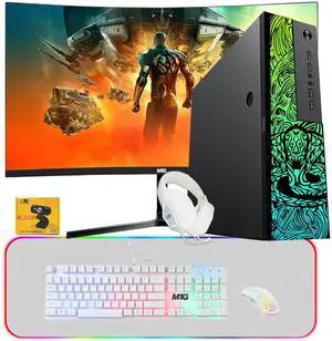 TechMagnet Cobra Gaming PC, Intel i5, 16GB RAM, 256GB SSD + 1TB HDD Win 11, Desktop Computer, RX 550 Graphics, 24 Inch Curved Monitor, MTG 4 in 1 Kit, Webcam, USB WiFi, Home & Office TechMagnet Cobra Gaming PC, Intel i5, 16GB RAM, 256GB SSD + 1TB HDD Win 11, Desktop Computer, RX 550 Graphics, 24 Inch Curved Monitor, MTG 4 in 1 Kit, Webcam, USB WiFi, Home & Office