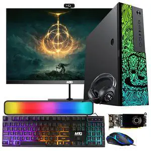 TechMagnet Cobra Gaming PC, Intel i5, 16GB RAM, 256GB SSD + 1TB HDD, Win 11, Desktop Computer, RX 550 Graphics, 22 Inch Monitor, RGB KBM, Soundbar, Headphone, Webcam, USB WiFi, Home & Office TechMagnet Cobra Gaming PC, Intel i5, 16GB RAM, 256GB SSD + 1TB HDD, Win 11, Desktop Computer, RX 550 Graphics, 22 Inch Monitor, RGB KBM, Soundbar, Headphone, Webcam, USB WiFi, Home & Office