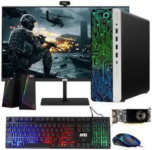 HP G3 Gaming Desktop Computer PC, i7, 32GB RAM, 240GB SSD + 3TB HDD, RX 550 Graphics, 24 Inch Curved Monitor, RGB KBM, Speaker, Webcam, USB WiFi BT, Win 11 Pro HP G3 Gaming Desktop Computer PC, i7, 32GB RAM, 240GB SSD + 3TB HDD, RX 550 Graphics, 24 Inch Curved Monitor, RGB KBM, Speaker, Webcam, USB WiFi BT, Win 11 Pro