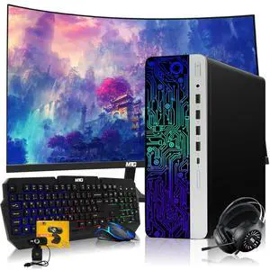 HP G3 Gaming Desktop Computer PC, i5, 32GB RAM, 240GB SSD, RX 550 Graphics, 24 Inch Curved Monitor, RGB KBM, Headphone, Webcam, USB WiFi BT, Win 11 Pro HP G3 Gaming Desktop Computer PC, i5, 32GB RAM, 240GB SSD, RX 550 Graphics, 24 Inch Curved Monitor, RGB KBM, Headphone, Webcam, USB WiFi BT, Win 11 Pro