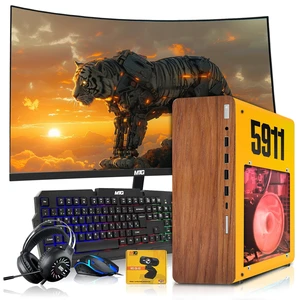 HP Full Dark Desktop Computer Gaming PC 5911 AMD Ryzen 3 Pro, 16GB RAM, 512GB SSD, RX 550 Graphics, 32 Inch Curved Monitor, RGB KBM, Headphone, Webcam, USB WiFi BT, Win 11 HP Full Dark Desktop Computer Gaming PC 5911 AMD Ryzen 3 Pro, 16GB RAM, 512GB SSD, RX 550 Graphics, 32 Inch Curved Monitor, RGB KBM, Headphone, Webcam, USB WiFi BT, Win 11