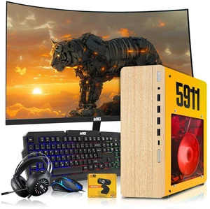 HP Full Light Desktop Computer Gaming PC 5911 AMD Ryzen 3 Pro, 16GB RAM, 512GB SSD, RX 550 Graphics, 32 Inch Curved Monitor, RGB KBM, Headphone, Webcam, USB WiFi BT, Win 11 HP Full Light Desktop Computer Gaming PC 5911 AMD Ryzen 3 Pro, 16GB RAM, 512GB SSD, RX 550 Graphics, 32 Inch Curved Monitor, RGB KBM, Headphone, Webcam, USB WiFi BT, Win 11