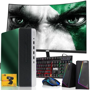 HP G3 Green Desktop Computer Gaming PC, i5, 16GB RAM, 512GB SSD, GTX 1650 Graphics, 24 Inch Curved Monitor, RGB KBM, Speaker, USB WiFi BT, Win 11 HP G3 Green Desktop Computer Gaming PC, i5, 16GB RAM, 512GB SSD, GTX 1650 Graphics, 24 Inch Curved Monitor, RGB KBM, Speaker, USB WiFi BT, Win 11