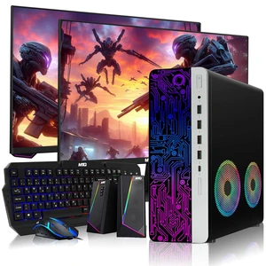 TechMagnet HP G4 Desktop Computer Gaming PC, i7, 16GB RAM, 512GB SSD, GTX 1650 Graphics, Dual 27 Inch Monitor, RGB KBM, Speaker, USB WiFi BT, Win 11 TechMagnet HP G4 Desktop Computer Gaming PC, i7, 16GB RAM, 512GB SSD, GTX 1650 Graphics, Dual 27 Inch Monitor, RGB KBM, Speaker, USB WiFi BT, Win 11