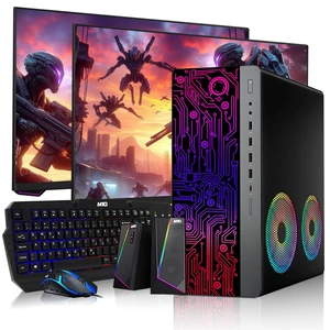 TechMagnet HP G3 Desktop Computer Gaming PC, i7, 16GB RAM, 512GB SSD, GTX 1650 Graphics, Dual 27 Inch Monitor, RGB KBM, Speaker, USB WiFi BT, Win 11 TechMagnet HP G3 Desktop Computer Gaming PC, i7, 16GB RAM, 512GB SSD, GTX 1650 Graphics, Dual 27 Inch Monitor, RGB KBM, Speaker, USB WiFi BT, Win 11