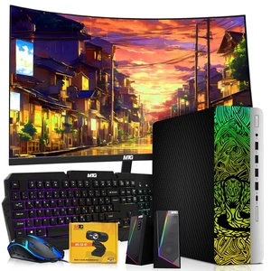 TechMagnet Cobra Carbon Black Desktop Computer Gaming PC, i7, 16GB RAM, 512GB SSD, GTX 1650 Graphics, 24 Inch Curved Monitor, RGB KBM, Speaker, Webcam, USB WiFi BT, Win 11 TechMagnet Cobra Carbon Black Desktop Computer Gaming PC, i7, 16GB RAM, 512GB SSD, GTX 1650 Graphics, 24 Inch Curved Monitor, RGB KBM, Speaker, Webcam, USB WiFi BT, Win 11