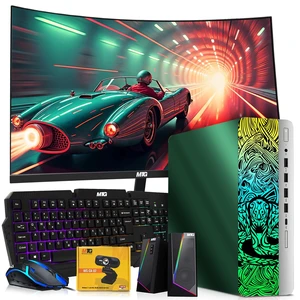 TechMagnet Cobra Emerald Green Desktop Computer Gaming PC, i7, 16GB RAM, 512GB SSD, GTX 1650 Graphics, 24 Inch Curved Monitor, RGB KBM, Speaker, Webcam, USB WiFi BT, Win 11 TechMagnet Cobra Emerald Green Desktop Computer Gaming PC, i7, 16GB RAM, 512GB SSD, GTX 1650 Graphics, 24 Inch Curved Monitor, RGB KBM, Speaker, Webcam, USB WiFi BT, Win 11