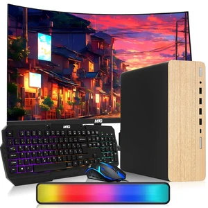 TechMagnet HP G4 Desktop Computer Gaming PC, AMD Ryzen 3 Pro, 16GB RAM, 512GB SSD, GTX 1650 Graphics, 24 Inch Curved Monitor, RGB KBM, Soundbar, USB WiFi BT, Win 11 TechMagnet HP G4 Desktop Computer Gaming PC, AMD Ryzen 3 Pro, 16GB RAM, 512GB SSD, GTX 1650 Graphics, 24 Inch Curved Monitor, RGB KBM, Soundbar, USB WiFi BT, Win 11