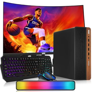 TechMagnet HP G4 Desktop Computer Gaming PC, i5, 16GB RAM, 512GB SSD, GTX 1650 Graphics, 24 Inch Curved Monitor, RGB KBM, Soundbar, USB WiFi BT, Win 11 TechMagnet HP G4 Desktop Computer Gaming PC, i5, 16GB RAM, 512GB SSD, GTX 1650 Graphics, 24 Inch Curved Monitor, RGB KBM, Soundbar, USB WiFi BT, Win 11