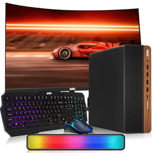 TechMagnet HP G4 Desktop Computer Gaming PC, i5, 16GB RAM, 512GB SSD, GTX 1650 Graphics, 27 Inch Curved Monitor, RGB KBM, Soundbar, USB WiFi BT, Win 11 TechMagnet HP G4 Desktop Computer Gaming PC, i5, 16GB RAM, 512GB SSD, GTX 1650 Graphics, 27 Inch Curved Monitor, RGB KBM, Soundbar, USB WiFi BT, Win 11
