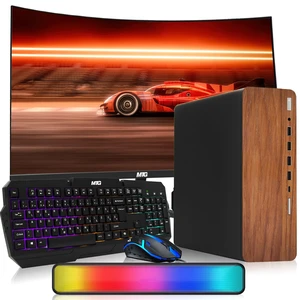 TechMagnet HP G4 Desktop Computer Gaming PC, AMD Ryzen 3 Pro, 16GB RAM, 512GB SSD, GTX 1650 Graphics, 27 Inch Curved Monitor, RGB KBM, Soundbar, USB WiFi BT, Win 11 TechMagnet HP G4 Desktop Computer Gaming PC, AMD Ryzen 3 Pro, 16GB RAM, 512GB SSD, GTX 1650 Graphics, 27 Inch Curved Monitor, RGB KBM, Soundbar, USB WiFi BT, Win 11