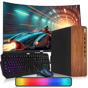 TechMagnet HP G4 Desktop Computer Gaming PC, AMD Ryzen 3 Pro, 16GB RAM, 512GB SSD, GTX 1650 Graphics, 32 Inch Curved Monitor, RGB KBM, Soundbar, USB WiFi BT, Win 11 TechMagnet HP G4 Desktop Computer Gaming PC, AMD Ryzen 3 Pro, 16GB RAM, 512GB SSD, GTX 1650 Graphics, 32 Inch Curved Monitor, RGB KBM, Soundbar, USB WiFi BT, Win 11