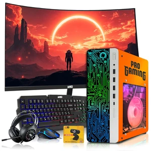 HP Desktop Computer Gaming PC, Phoenix AMD Ryzen 3 Pro, 16GB RAM, 512GB SSD, RX 550 Graphics, 24 Inch Curved Monitor, RGB KBM, Headphone, Webcam, USB WiFi BT, Win 11 HP Desktop Computer Gaming PC, Phoenix AMD Ryzen 3 Pro, 16GB RAM, 512GB SSD, RX 550 Graphics, 24 Inch Curved Monitor, RGB KBM, Headphone, Webcam, USB WiFi BT, Win 11