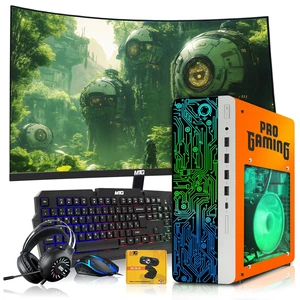 HP Desktop Computer Gaming PC, Phoenix AMD Ryzen 3 Pro, 16GB RAM, 1TB SSD, RX 550 Graphics, 27 Inch Curved Monitor, RGB KBM, Headphone, Webcam, USB WiFi BT, Win 11 HP Desktop Computer Gaming PC, Phoenix AMD Ryzen 3 Pro, 16GB RAM, 1TB SSD, RX 550 Graphics, 27 Inch Curved Monitor, RGB KBM, Headphone, Webcam, USB WiFi BT, Win 11