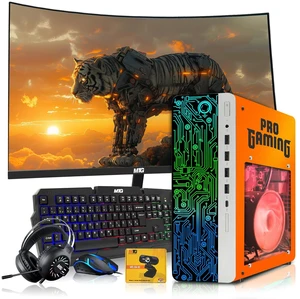 HP Desktop Computer Gaming PC, Phoenix AMD Ryzen 3 Pro, 16GB RAM, 512GB SSD, RX 550 Graphics, 32 Inch Curved Monitor, RGB KBM, Headphone, Webcam, USB WiFi BT, Win 11 HP Desktop Computer Gaming PC, Phoenix AMD Ryzen 3 Pro, 16GB RAM, 512GB SSD, RX 550 Graphics, 32 Inch Curved Monitor, RGB KBM, Headphone, Webcam, USB WiFi BT, Win 11