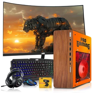 HP Full Dark Desktop Computer Gaming PC, Phoenix AMD Ryzen 3 Pro, 16GB RAM, 512GB SSD, RX 550 Graphics, 32 Inch Curved Monitor, RGB KBM, Headphone, Webcam, USB WiFi BT, Win 11 HP Full Dark Desktop Computer Gaming PC, Phoenix AMD Ryzen 3 Pro, 16GB RAM, 512GB SSD, RX 550 Graphics, 32 Inch Curved Monitor, RGB KBM, Headphone, Webcam, USB WiFi BT, Win 11