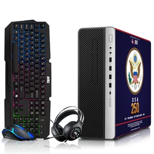 HP Liberty Edition, Desktop Computer Gaming PC, AMD Ryzen 3 Pro, 16GB RAM, 256GB SSD + 2x500GB HDD, GTX 1650 Graphics, RGB KBM, Headphone, Webcam, USB WiFi BT, Win 11 HP Liberty Edition, Desktop Computer Gaming PC, AMD Ryzen 3 Pro, 16GB RAM, 256GB SSD + 2x500GB HDD, GTX 1650 Graphics, RGB KBM, Headphone, Webcam, USB WiFi BT, Win 11