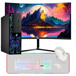 TechMagnet Siwa 6 Gaming PC, i5, 16GB RAM, 480GB SSD + 1TB HDD, RX 550 Graphics, 24 Inch Curved Monitor, 4 in 1 Gaming Kit, USB WiFi BT, Win 11 TechMagnet Siwa 6 Gaming PC, i5, 16GB RAM, 480GB SSD + 1TB HDD, RX 550 Graphics, 24 Inch Curved Monitor, 4 in 1 Gaming Kit, USB WiFi BT, Win 11