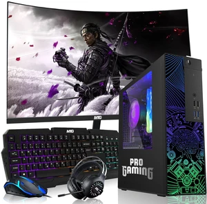 TechMagnet Desktop Computer PC, i5, 16GB RAM, 256GB SSD, GTX 1650 Graphics, 24 Inch Curved Monitor, RGB KBM, Headphone, USB WiFi BT, Win 11 TechMagnet Desktop Computer PC, i5, 16GB RAM, 256GB SSD, GTX 1650 Graphics, 24 Inch Curved Monitor, RGB KBM, Headphone, USB WiFi BT, Win 11