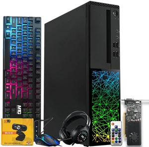 TechMagnet Galaxy Gaming PC, i5, 16GB RAM, 240GB SSD, GTX 1650 Graphics, RGB KBM, Headphone, Webcam, USB WiFi BT, Win 11 TechMagnet Galaxy Gaming PC, i5, 16GB RAM, 240GB SSD, GTX 1650 Graphics, RGB KBM, Headphone, Webcam, USB WiFi BT, Win 11