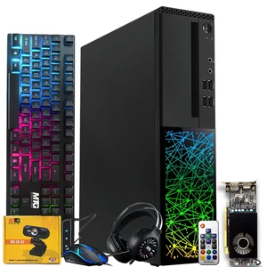 TechMagnet Galaxy Gaming PC, i5, 16GB RAM, 240GB SSD, RX 550 Graphics, RGB KBM, Headphone, Webcam, USB WiFi BT, Win 11 TechMagnet Galaxy Gaming PC, i5, 16GB RAM, 240GB SSD, RX 550 Graphics, RGB KBM, Headphone, Webcam, USB WiFi BT, Win 11
