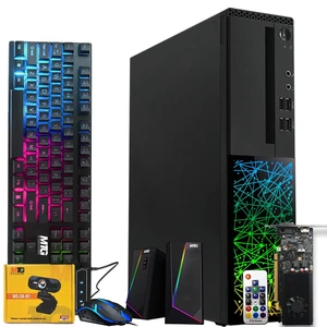 TechMagnet Galaxy Gaming PC, i5, 16GB RAM, 240GB SSD, GTX 1650 Graphics, RGB KBM, Speaker, Webcam, USB WiFi BT, Win 11 TechMagnet Galaxy Gaming PC, i5, 16GB RAM, 240GB SSD, GTX 1650 Graphics, RGB KBM, Speaker, Webcam, USB WiFi BT, Win 11