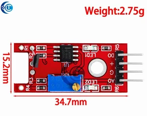 KY-024 4-Pin Hall Effect Sensor Linear Magnetic Switch Module for Speed Counting Tachometer KY-024 4-Pin Hall Effect Sensor Linear Magnetic Switch Module for Speed Counting Tachometer