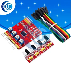 F233-01 Four-way infrared tracing / 4 channel tracking module / transmission line / obstacle avoidance / car / robot sensors F233-01 Four-way infrared tracing / 4 channel tracking module / transmission line / obstacle avoidance / car / robot sensors