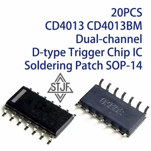 20PCS CD4013 CD4013BM Dual-channel D-type Trigger Chip IC Soldering Patch SOP-14 20PCS CD4013 CD4013BM Dual-channel D-type Trigger Chip IC Soldering Patch SOP-14