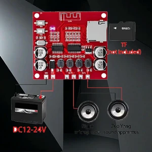 XH-A233 Bluetooth 5.0 Audio Amplifier Board 15Wx2 Stereo Digital Amp Module Support TF Card DC 12-24V XH-A233 Bluetooth 5.0 Audio Amplifier Board 15Wx2 Stereo Digital Amp Module Support TF Card DC 12-24V