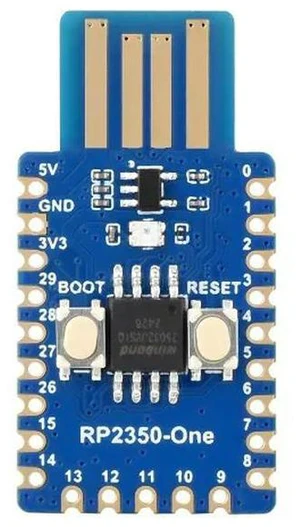 RP2350-One,Onboard PCB Type-A Plug,4MB Flash MCU Board Based On Raspberry Pi RP2350A Dual-core&Dual-architecture RP2350-One,Onboard PCB Type-A Plug,4MB Flash MCU Board Based On Raspberry Pi RP2350A Dual-core&Dual-architecture
