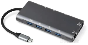 USB-C 11-in-1 Hub, RJ45 100Mbps Ethernet Port, 4K High Definition HDMI Port, SD/TF Dual Card Slots, 100W PD Input USB-C 11-in-1 Hub, RJ45 100Mbps Ethernet Port, 4K High Definition HDMI Port, SD/TF Dual Card Slots, 100W PD Input