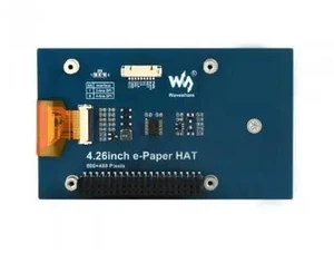 4.26inch e-Paper display HAT, 800x480, Black/White, SPI Interface 4.26inch e-Paper display HAT, 800x480, Black/White, SPI Interface