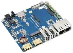 6 Dual ETH Base Board/Mini-Computer Designed for Raspberry Pi Compute Module 4(NOT Included), Onboard M.2 E KEY Slot 6 Dual ETH Base Board/Mini-Computer Designed for Raspberry Pi Compute Module 4(NOT Included), Onboard M.2 E KEY Slot