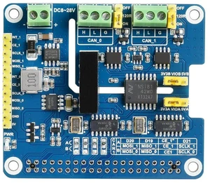 2-Channel Isolated CAN FD Expansion HAT for Raspberry Pi Multi Protections 2-Channel Isolated CAN FD Expansion HAT for Raspberry Pi Multi Protections