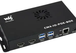 CM4-IO-POE-BOX,PoE Mini-Computer Based on Raspberry Pi Compute Module 4 (NOT Included), l Case, With Cooling Fan CM4-IO-POE-BOX,PoE Mini-Computer Based on Raspberry Pi Compute Module 4 (NOT Included), l Case, With Cooling Fan
