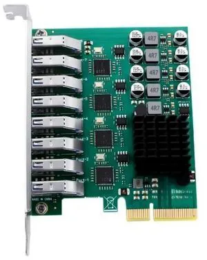 For PCI-E To 4 Channels 8 Ports USB3.0 Adapter Card Camera USB3.0 Video Capture Botnet Expansion Card For PCI-E To 4 Channels 8 Ports USB3.0 Adapter Card Camera USB3.0 Video Capture Botnet Expansion Card