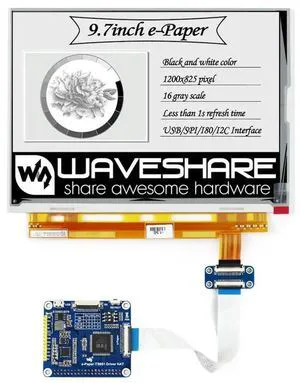 9.7 inch 1200*825 E-Ink Display HAT Supports Partial Refresh with Embedded Controller IT8951 for Raspberry Pi 9.7 inch 1200*825 E-Ink Display HAT Supports Partial Refresh with Embedded Controller IT8951 for Raspberry Pi