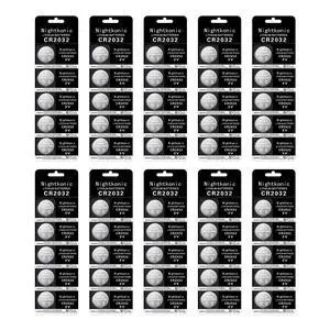Nightkonic 50 pcs Pack - CR2032 3v Lithium Button Cell Coin 2032 Battery | Long-Lasting CR2032 batteries Nightkonic 50 pcs Pack - CR2032 3v Lithium Button Cell Coin 2032 Battery | Long-Lasting CR2032 batteries