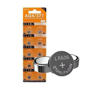 Cotchear 10pcs 1.5V AG4 LR626 Alkaline Button Battery L626 LR626 LR66 SR626 377 SR626SW Batteries Coin Cells for Watches Calculators Toys Cotchear 10pcs 1.5V AG4 LR626 Alkaline Button Battery L626 LR626 LR66 SR626 377 SR626SW Batteries Coin Cells for Watches Calculators Toys