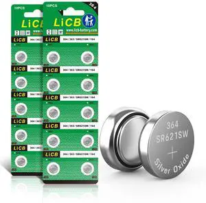 LiCB 20 Pack SR621SW 364 164 363 AG1 Battery 1.5V Button Cell Watch Batteries LiCB 20 Pack SR621SW 364 164 363 AG1 Battery 1.5V Button Cell Watch Batteries