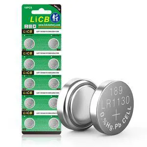 LiCB 10 Pack LR1130 AG10 Battery 1.5V Long-Lasting Alkaline Button Cell Batteries LiCB 10 Pack LR1130 AG10 Battery 1.5V Long-Lasting Alkaline Button Cell Batteries