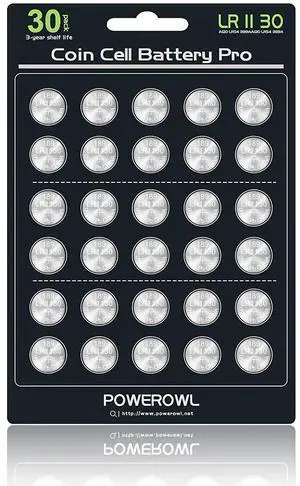 POWEROWL High Capacity LR1130 AG10 Batteries 30 Pack, SG10 389 189 Premium Alkaline Battery 1.5V Button Coin Cell Batteries POWEROWL High Capacity LR1130 AG10 Batteries 30 Pack, SG10 389 189 Premium Alkaline Battery 1.5V Button Coin Cell Batteries