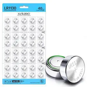 XUNIUZERO 40 Pack LR1130 AG10 Battery 1.5V Long-Lasting Alkaline Button Cell Batteries XUNIUZERO 40 Pack LR1130 AG10 Battery 1.5V Long-Lasting Alkaline Button Cell Batteries